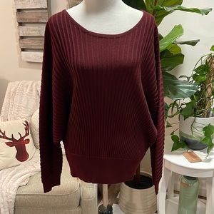 Ribbed Dolman Sweater